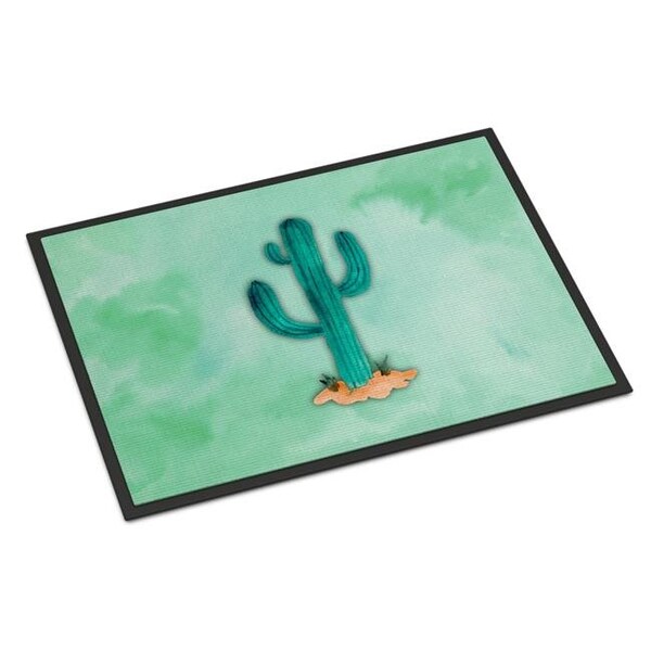 Carolines Treasures Carolines Treasures BB7369MAT 18 x 27 in. Western Cactus Watercolor Indoor or Outdoor Mat BB7369MAT - main